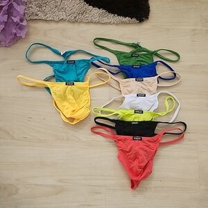 Ikingsky Multicolor 9-Pack Big Pouch Thong Underwear Mens Sz M